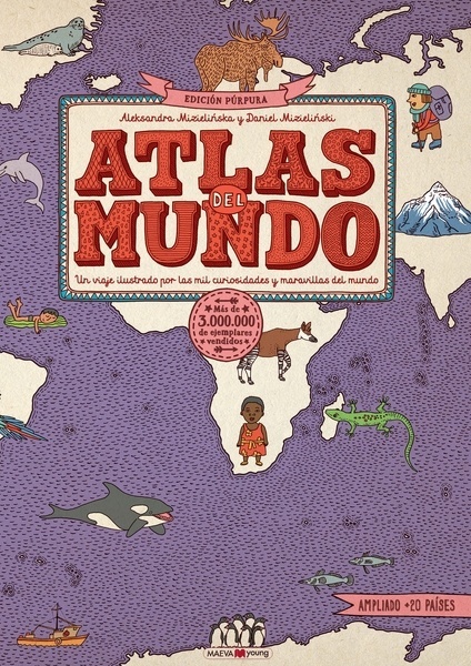 Atlas del mundo. Edición Púrpura "¡El atlas del mundo ahora es más grande!"