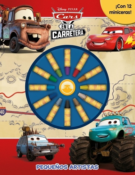 Cars en la carretera. Pequeños artistas "¡Con 12 miniceras!"